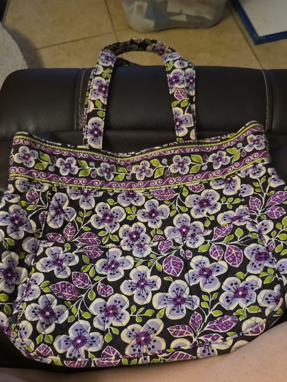 Vera Bradley Floral Quilted Tote Bag